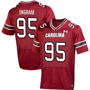 Mens Christian Ingram Garnet South Carolina Gamecocks #95 College Football Embroidery Jerseys 807066-592