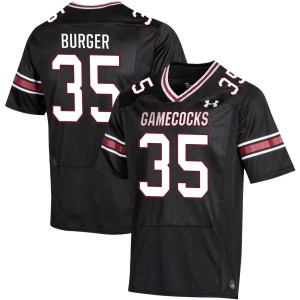 Men's Jackson Burger Black South Carolina Gamecocks #35 College Football High School Jerseys 844768-604