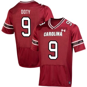 Men's Luke Doty Garnet South Carolina Gamecocks #9 College Football High School Jersey 965092-681