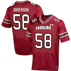 Mens Markee Anderson Garnet South Carolina Gamecocks #58 College Football Alumni Jerseys 800062-392