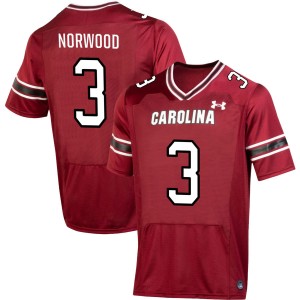 Men Myles Norwood Garnet South Carolina Gamecocks #3 College Football Embroidery Jersey 348825-982