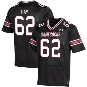 Men's Nolan Hay Black South Carolina Gamecocks #62 College Football Game Jerseys 395839-697