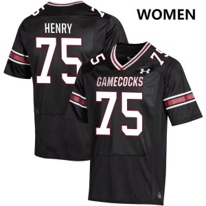 Women's Cason Henry Black South Carolina Gamecocks #75 College Football Player Jerseys 321947-472