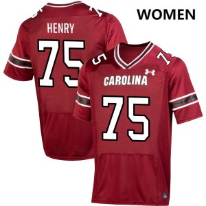 Women's Cason Henry Garnet South Carolina Gamecocks #75 College Football 2025-26 Jerseys 116579-859