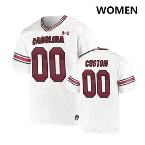 Women's Custom White South Carolina Gamecocks #00 College Football Alumni Jerseys 209645-504