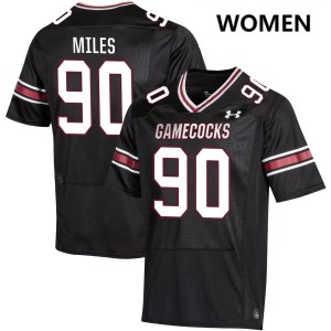 Womens Davonte Miles Black South Carolina Gamecocks #90 College Football 2025-26 Jersey 339791-958