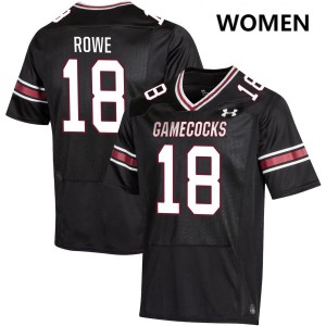 Women Brian Rowe Black South Carolina Gamecocks #18 College Football Stitched Jerseys 140925-600
