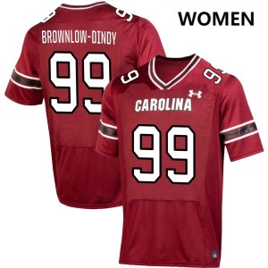 Women Gabriel Brownlow-Dindy Garnet South Carolina Gamecocks #99 College Football Official Jerseys 854575-886