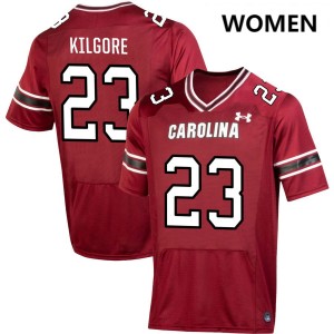 Women Gerald Kilgore Garnet South Carolina Gamecocks #23 College Football University Jersey 243698-406
