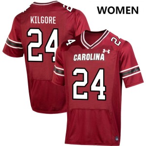 Women's Jalon Kilgore Garnet South Carolina Gamecocks #24 College Football NCAA Jersey 754026-148