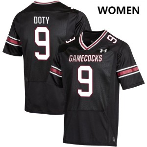 Women's Luke Doty Black South Carolina Gamecocks #9 College Football Alumni Jersey 474034-849