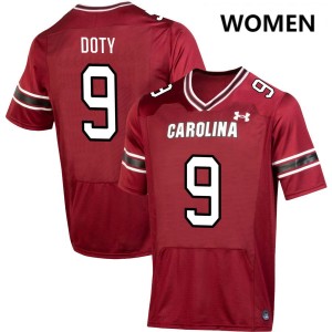 Women Luke Doty Garnet South Carolina Gamecocks #9 College Football Alumni Jersey 876460-769