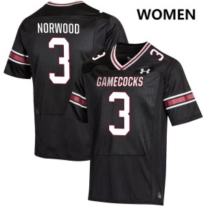 Womens Myles Norwood Black South Carolina Gamecocks #3 College Football NCAA Jerseys 118636-344