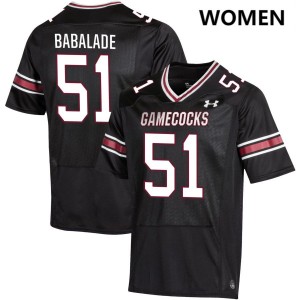 Womens Tree Babalade Black South Carolina Gamecocks #51 College Football Official Jerseys 691232-279