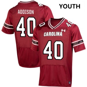 Youth Anthony Addison Garnet South Carolina Gamecocks #40 College Football Embroidery Jerseys 505877-374