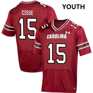Youth Brandon Cisse Garnet South Carolina Gamecocks #15 College Football Limited Jerseys 442197-708