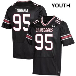 Youth Christian Ingram Black South Carolina Gamecocks #95 College Football Official Jerseys 950785-666