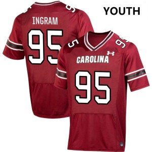Youth Christian Ingram Garnet South Carolina Gamecocks #95 College Football High School Jersey 701039-951