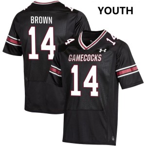 Youth Jared Brown Black South Carolina Gamecocks #14 College Football Official Jerseys 548799-107