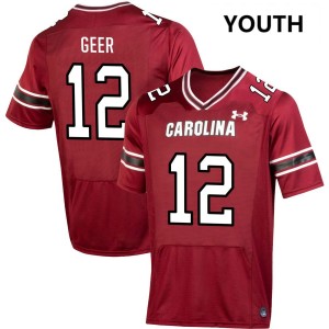 Youth Jatius Geer Garnet South Carolina Gamecocks #12 College Football Limited Jersey 540487-312