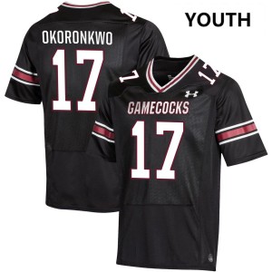 Youth Justin Okoronkwo Black South Carolina Gamecocks #17 College Football Replica Jersey 489866-123