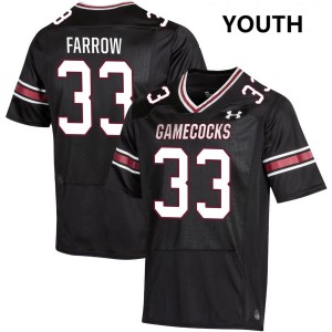 Youth Kyler Farrow Black South Carolina Gamecocks #33 College Football Embroidery Jersey 444629-586
