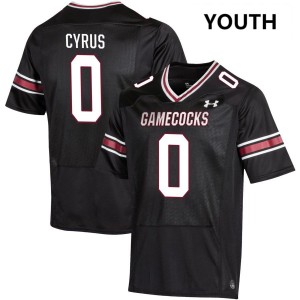 Youth Lex Cyrus Black South Carolina Gamecocks #0 College Football Embroidery Jerseys 542725-299