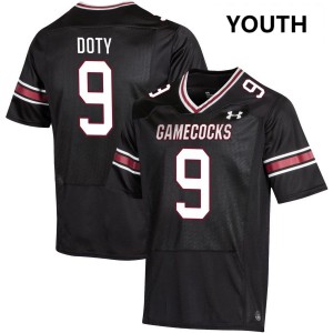 Youth Luke Doty Black South Carolina Gamecocks #9 College Football 2025 Jersey 265823-696