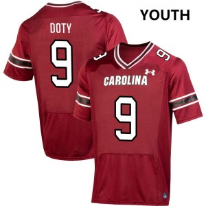 Youth Luke Doty Garnet South Carolina Gamecocks #9 College Football 2025 Jersey 555378-400