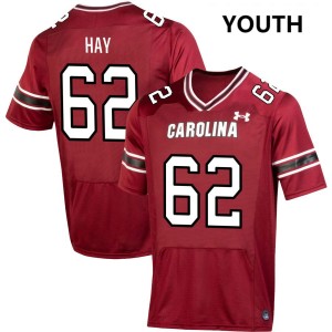 Youth Nolan Hay Garnet South Carolina Gamecocks #62 College Football Replica Jerseys 786683-546