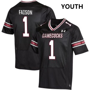 Youth Rahsul Faison Black South Carolina Gamecocks #1 College Football Stitched Jersey 103041-227