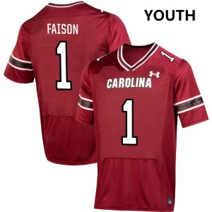Youth Rahsul Faison Garnet South Carolina Gamecocks #1 College Football Player Jerseys 938356-100
